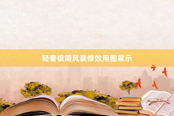 轻奢极简风装修效用图展示