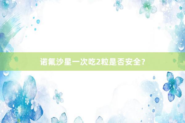 诺氟沙星一次吃2粒是否安全？